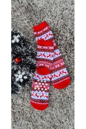 Karácsonyi motívummal díszített pamut zokni