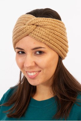 Divatos meleg kötött anyagú csavart női fejpánt