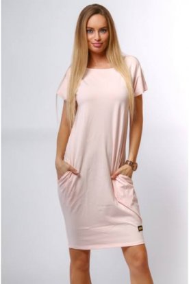 VICTORIA MODA divatos női lezser egyszínű mini ruha