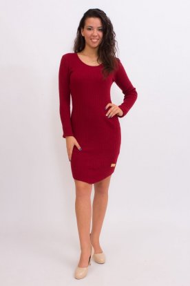 VICTORIA MODA divatos bordázott hosszú ujjú női mini ruha