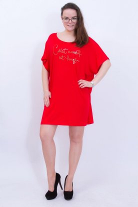 VICTORIA MODA bő szabású női rövid ujjú mini ruha / tunika