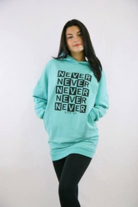 VICTORIA MODA kapucnis lezser szabadidő felső divatos grafikával