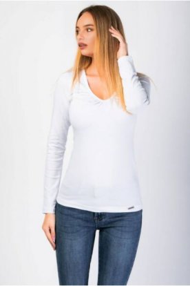 VIKTORIA MODA basic v-nyakú hosszú ujjú felső