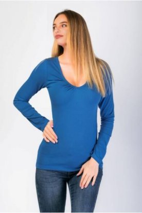 VIKTORIA MODA basic v-nyakú hosszú ujjú felső