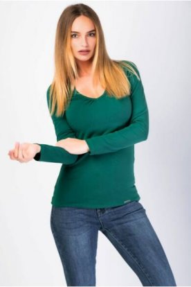 VIKTORIA MODA basic v-nyakú hosszú ujjú felső