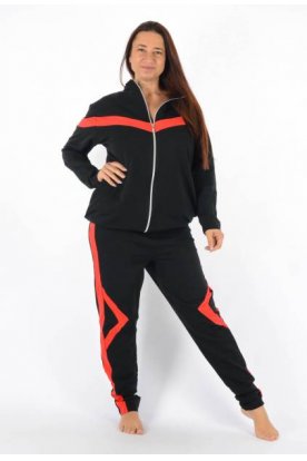 YESSTORY divatos kényelmes nagyméretű női szabadidő szett színes díszítéssel