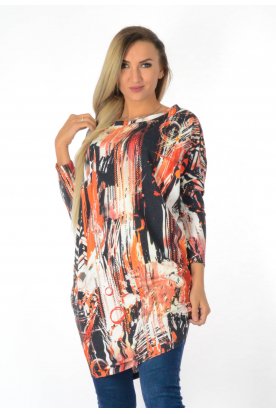 YESSTORY puha-meleg anyagában mintás tunika