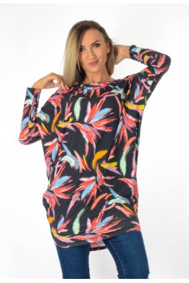 YESSTORY puha-meleg anyagában festék mintás tunika