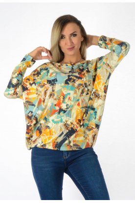 YESSTORY puha-meleg anyagában virág mintás alján gumis felső