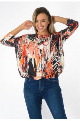 YESSTORY puha-meleg anyagában mintás alján gumis felső