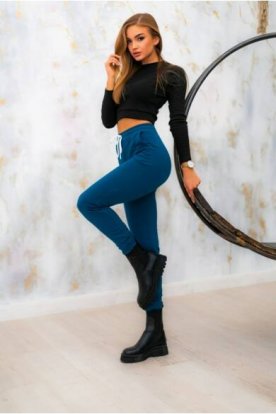 VICTORIA MODA divatos női passzés gumis aljú szabadidő nadrág
