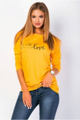 VICTORIA MODA feliratos denevér ujjas női felső