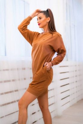 VICTORIA MODA környakú hoszított hosszú passzés ujjú női szabadidő felső oldalán zsebekkel