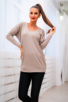 VICTORIA MODA V-nyakú hosszú denevérujjú lezser női felső