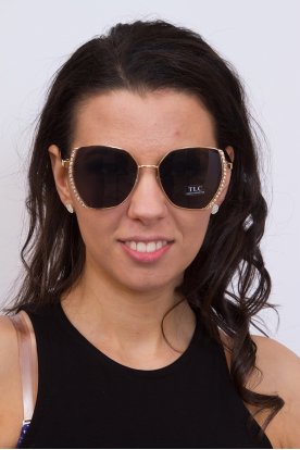 Divatos női keret szélén strasszkövekkel díszített női napszemüveg