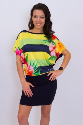 RUCY FASHION divatos tropical mintás tunika/ruha