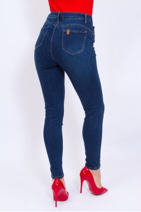 MISS FANCY JEANS Bélelt divatos hosszú szárú push up-os női farmernadrág