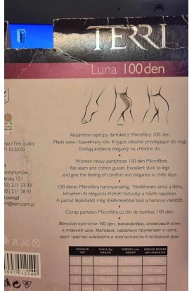 100DEN Mikrofibra női harisnyanadrág lábujj megerősítéssel