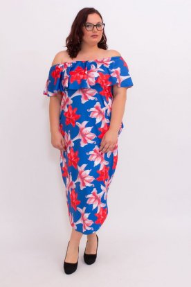 Zsebes mintás bő fazonú ruha