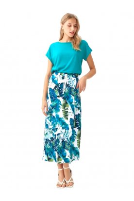 RUCY FASHION Divatos maxi szoknya zöld tropical