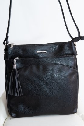 SILVIA ROSA Stílusos női műbőr válltáska elől 1 cipzárral zárható