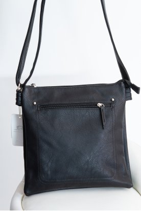 Divatos női  műbőr válltáska elől cipzárral harom légterű