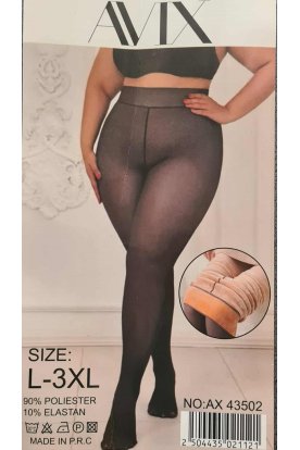 Nagy méretű divatos bélelt meleg lábfejes harisnya