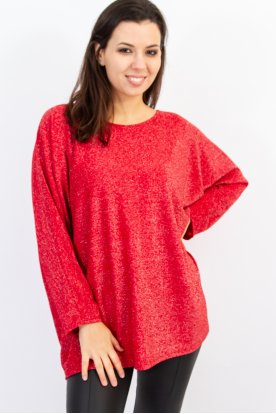 Alkalmi extra nagy méretű bőfazonú anyagában csillagós denevér és hosszú ujjas női felső