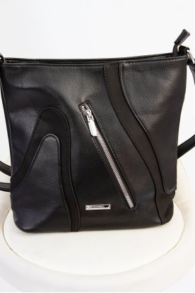 SILVIA ROSA Divatos női egyedi mintával oldaltáska és elején ferde cipzáros cipzáras zsebbel