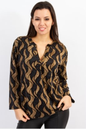 YESSTORY Lurex szálas, kedvenc, gumis aljú ingfelső