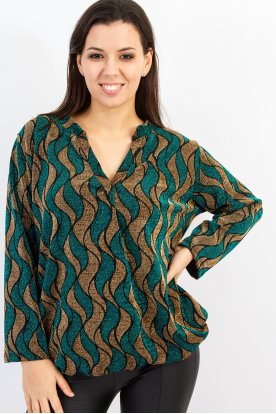 YESSTORY Lurex szálas, kedvenc, gumis aljú ingfelső