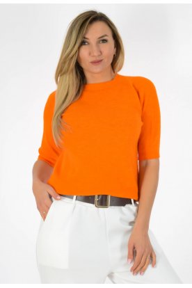 Divatos Jollyjoker Női Magasított Nyakú Rövid Ujjú Kötött Felső Extrapuhа Anyag