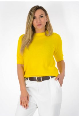 Divatos Jollyjoker Női Magasított Nyakú Rövid Ujjú Kötött Felső Extrapuhа Anyag