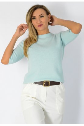 Divatos Jollyjoker Női Magasított Nyakú Rövid Ujjú Kötött Felső Extrapuhа Anyag