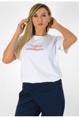 Divatos rövid ujjú elegáns pamut női póló stílusos 