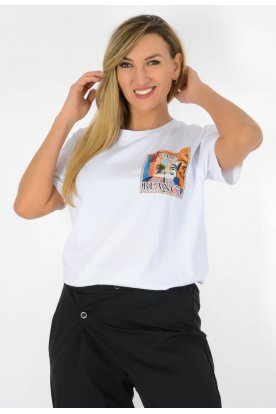 Divatos rövid ujjú elegáns pamut női póló stílusos 