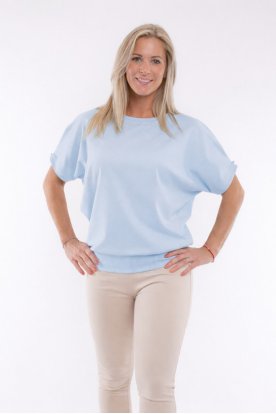 RUCY FASHION Rövid ujjú AURA  BASIC passzés aljú felső