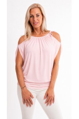 RUCY FASHION Divatos Riviera Top laza esésű passzés aljú vállán kötős  nőies felső