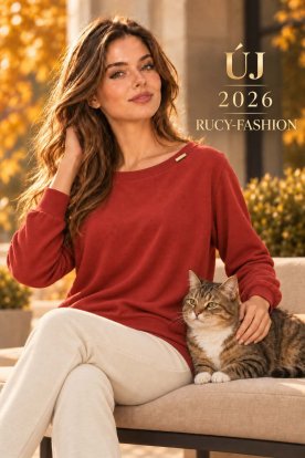 RUCY FASHION Hosszú ujjú AURA BASIC passzés aljú felső